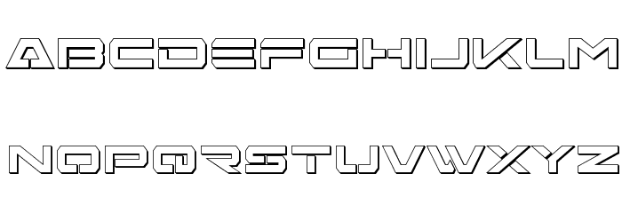 Free Agent Bold 3D Schriftart Kleinbuchstaben