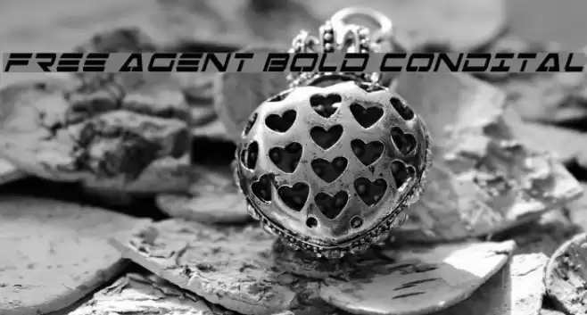 Free Agent Bold CondItal Schriftart examples