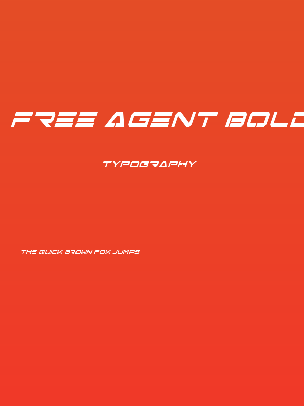 Free Agent Bold CondItal Poster