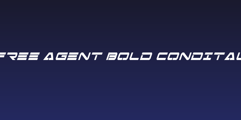 Free Agent Bold CondItal Social Header