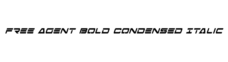 Free Agent Bold Condensed Italic  Free Fonts Download