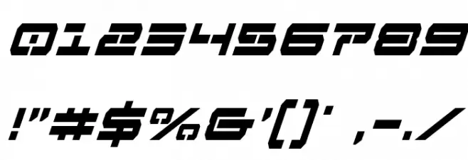 Free Agent Bold Condensed Italic Font OTHER CHARS