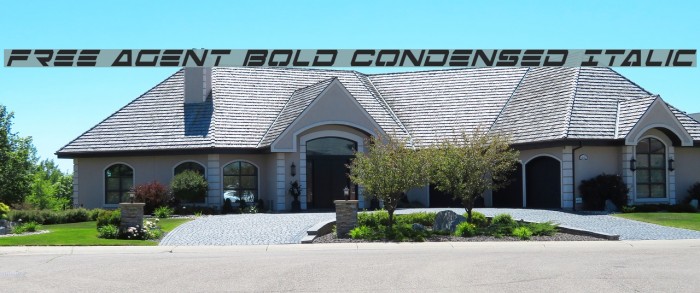 Free Agent Bold Condensed Italic Font examples