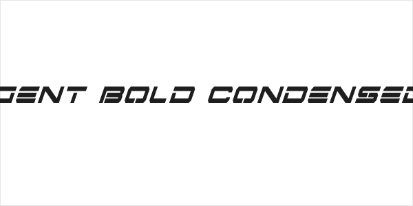 Free Agent Bold Condensed Italic Logo