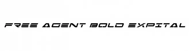 Free Agent Bold ExpItal  Descarca Fonturi Gratis