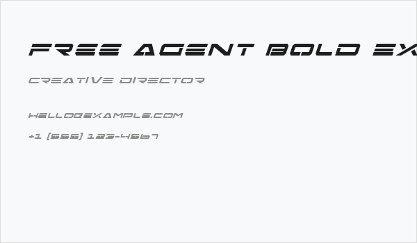 Free Agent Bold ExpItal Business Card