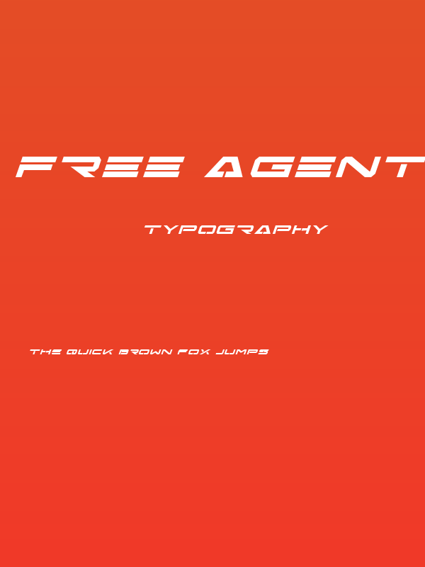 Free Agent Bold ExpItal Poster