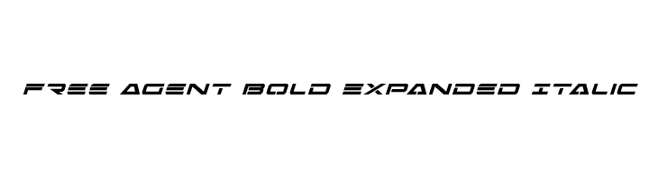 Free Agent Bold Expanded Italic  font caratteri gratis