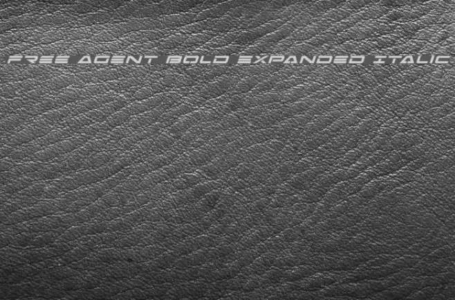 Free Agent Bold Expanded Italic Font examples