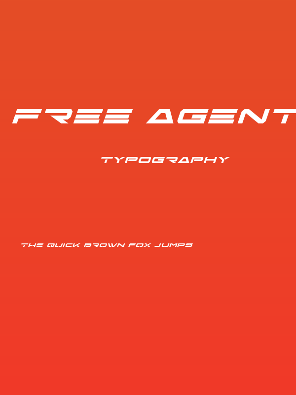 Free Agent Bold Expanded Italic Poster