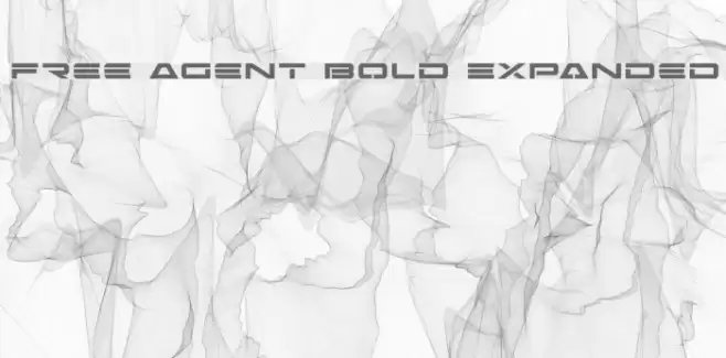 Free Agent Bold Expanded Schriftart examples