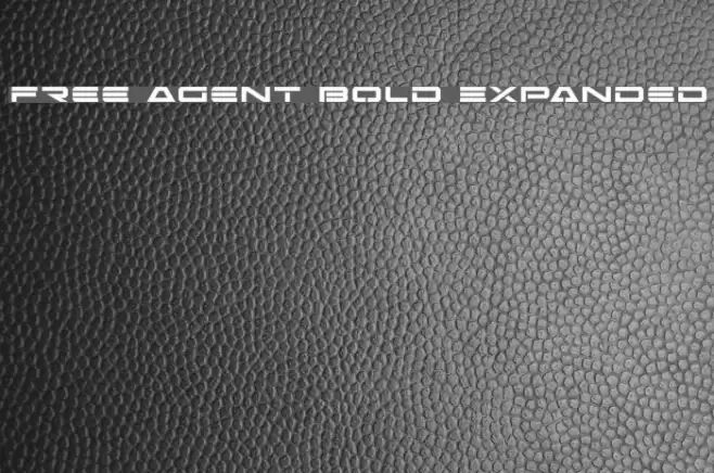 Free Agent Bold Expanded Schriftart examples