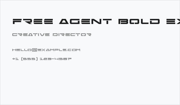 Free Agent Bold Expanded Business Card