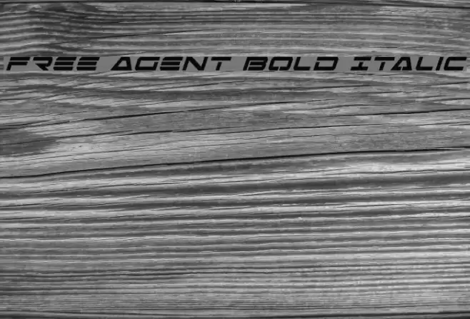 Free Agent Bold Italic Schriftart examples