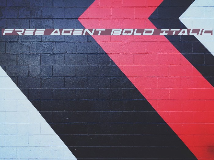 Free Agent Bold Italic Schriftart examples