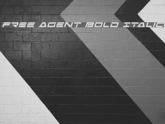 Free Agent Bold Italic Schriftart examples