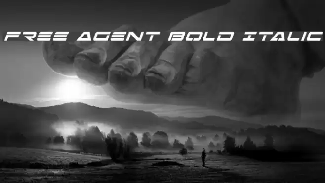 Free Agent Bold Italic Schriftart examples