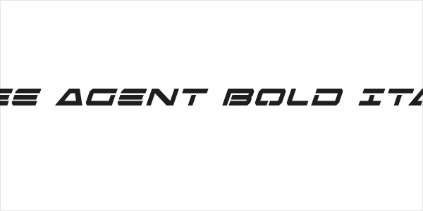 Free Agent Bold Italic Logo