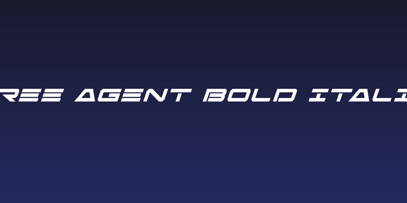 Free Agent Bold Italic Social Header
