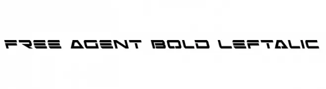 Free Agent Bold Leftalic  Free Fonts Download