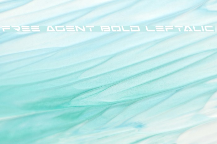 Free Agent Bold Leftalic Font examples