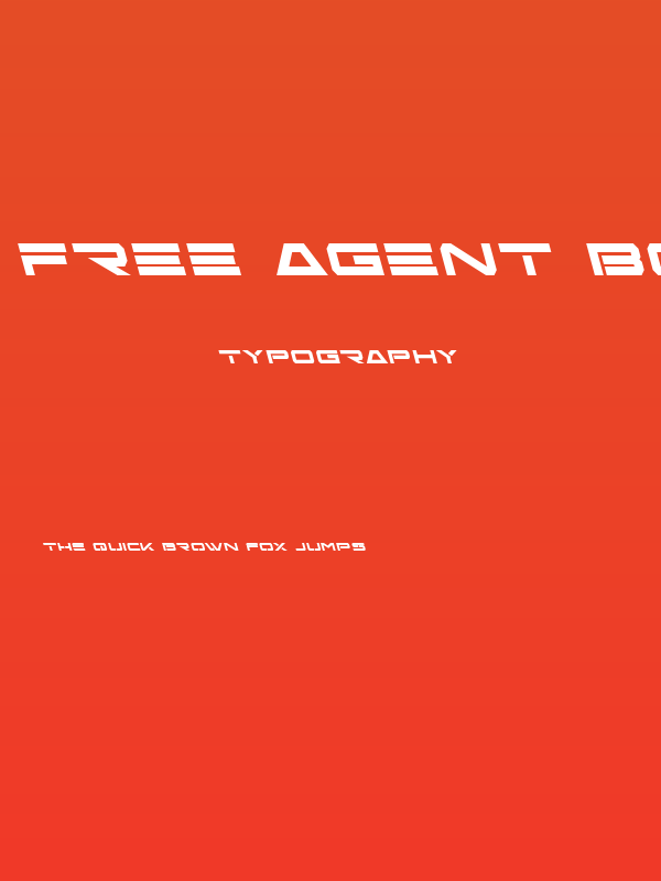 Free Agent Bold Leftalic Poster