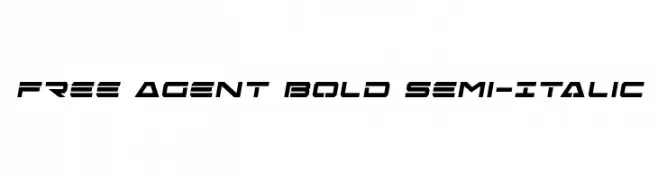 Free Agent Bold Semi-Italic  नि: शुल्क फ़ॉन्ट्स डाउनलोड