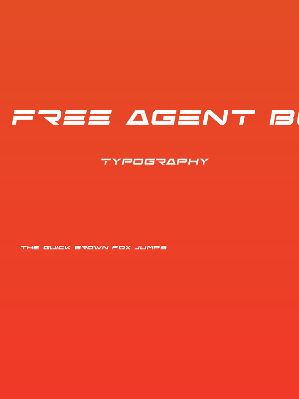 Free Agent Bold Semi-Italic Poster