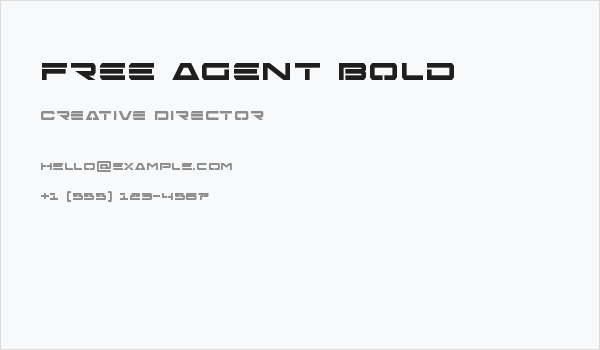 Free Agent Bold Business Card