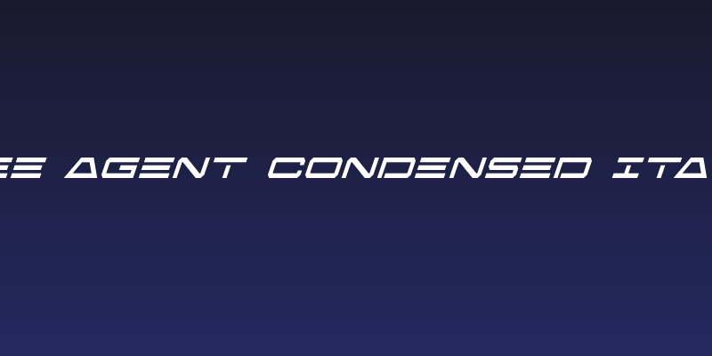 Free Agent Condensed Italic Social Header