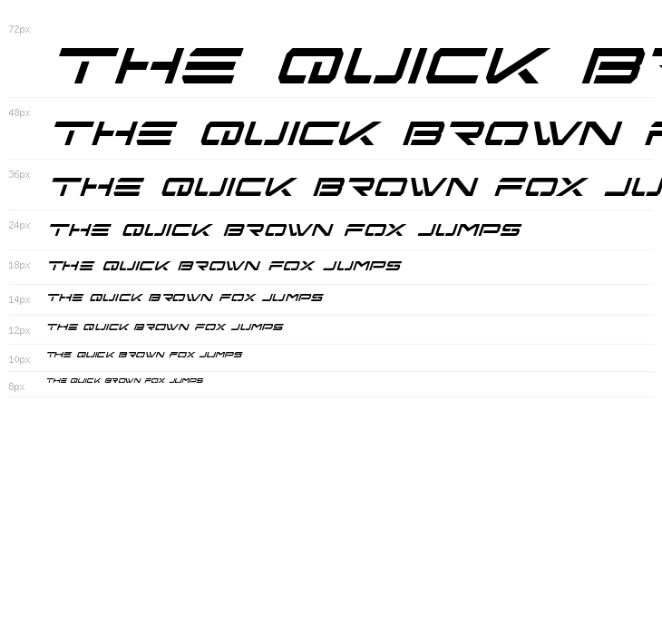 Free Agent Condensed Italic Waterfall