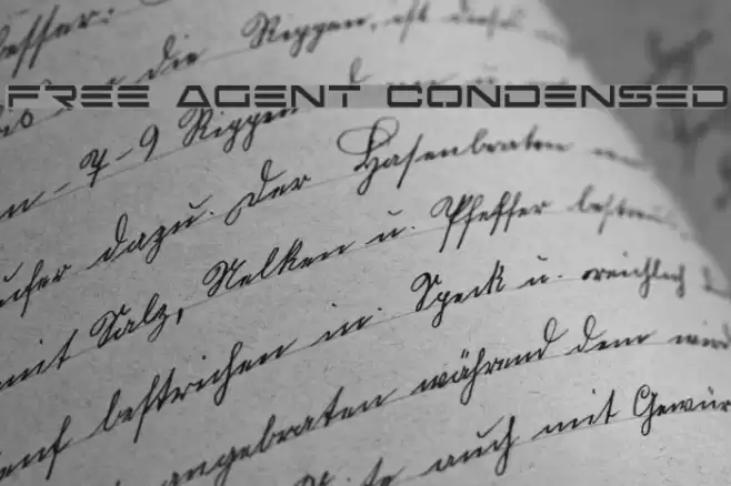 Free Agent Condensed Fonte examples