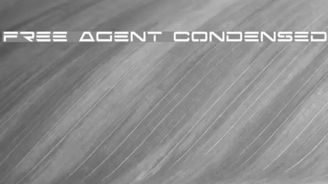 Free Agent Condensed Font examples