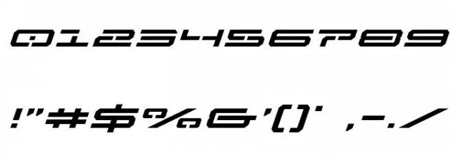 Free Agent Expanded Italic フォント その他の文字