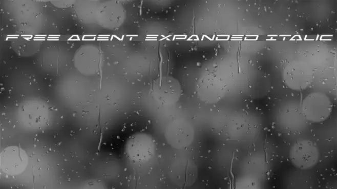 Free Agent Expanded Italic フォント examples