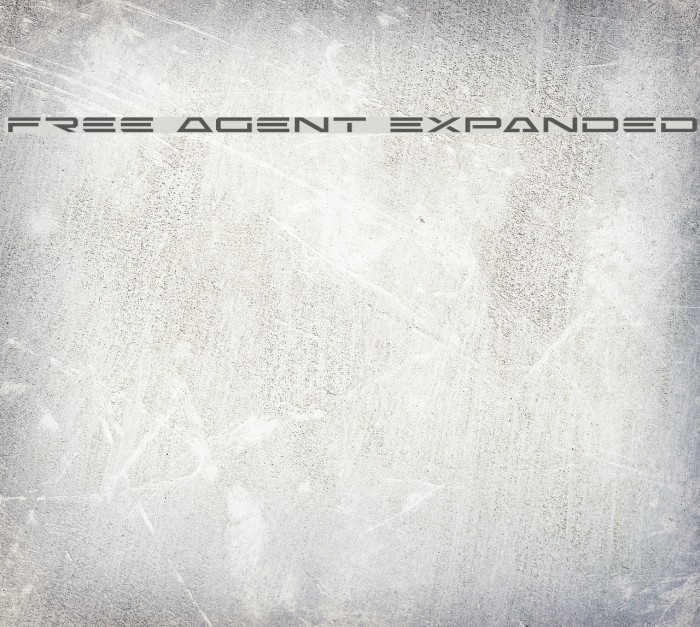 Free Agent Expanded Font examples