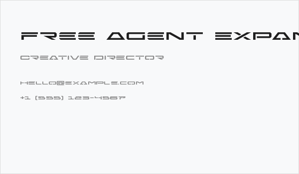 Free Agent Expanded Business Card