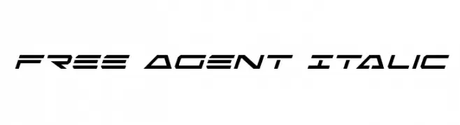 Free Agent Italic  नि: शुल्क फ़ॉन्ट्स डाउनलोड