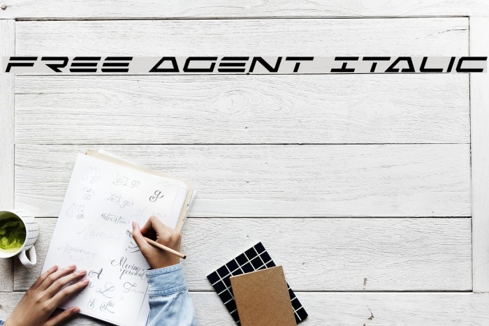 Free Agent Italic Polices examples
