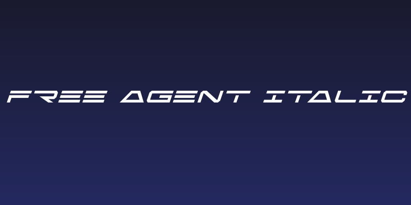 Free Agent Italic Social Header