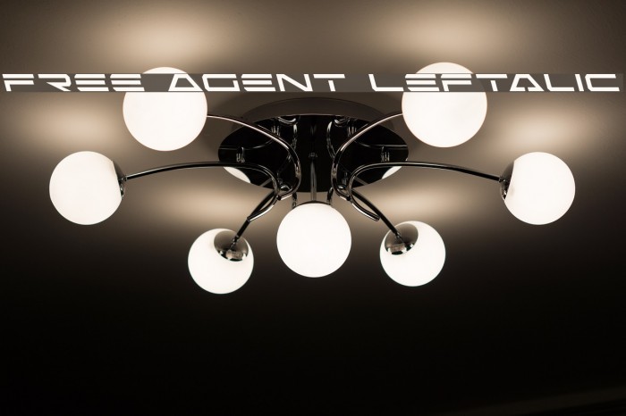 Free Agent Leftalic Font examples