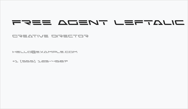 Free Agent Leftalic Business Card