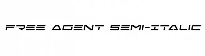 Free Agent Semi-Italic  नि: शुल्क फ़ॉन्ट्स डाउनलोड