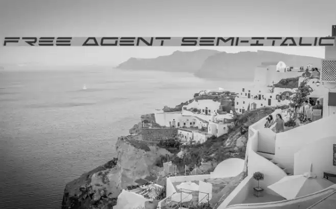Free Agent Semi-Italic Font examples