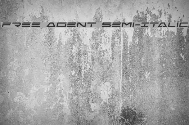 Free Agent Semi-Italic Font examples