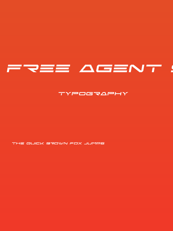 Free Agent Semi-Italic Poster