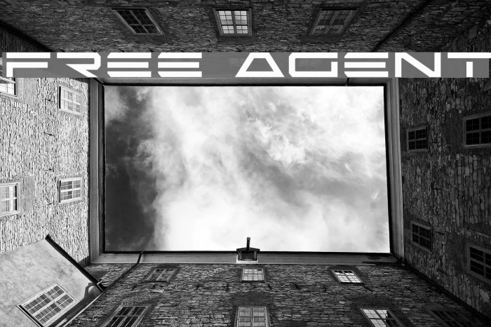 Free Agent Font examples