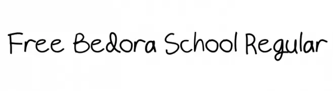 Free Bedora School Regular  تنزيل الخطوط