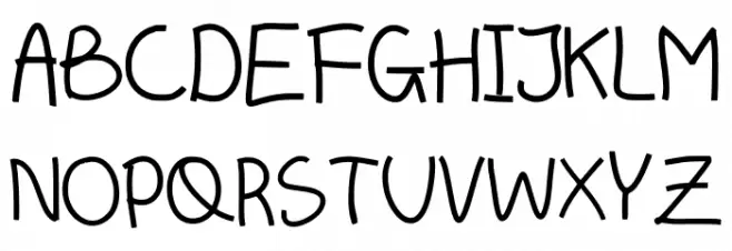 Free Bedora School Regular Caratteri MAIUSCOLE