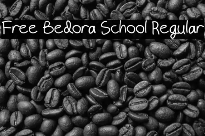 Free Bedora School Regular Caratteri examples